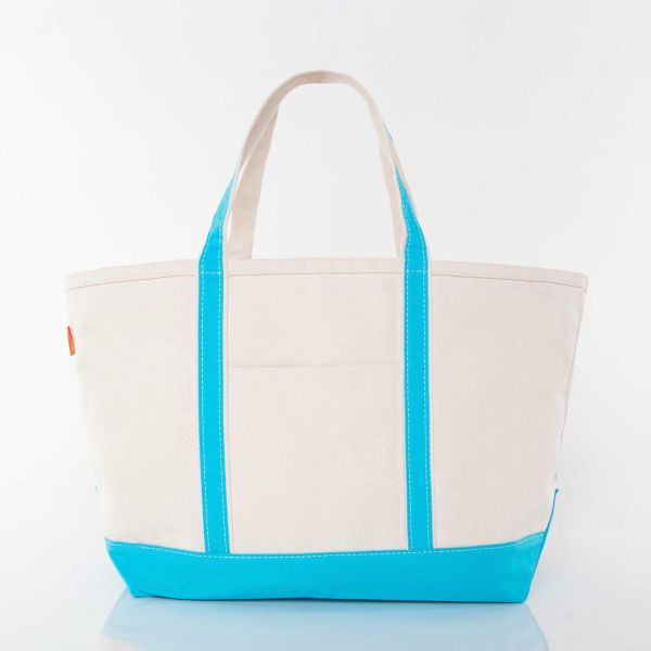 Canvas Colorblock Totes in Navy, Pink, Red | CB Station