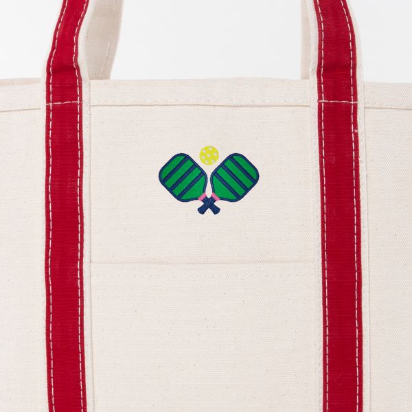 Red Medium Classic Tote - Pickleball