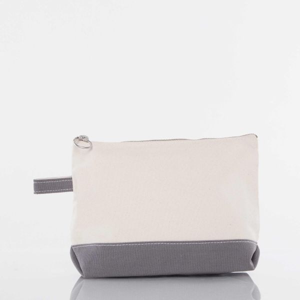 Wholesale Makeup Bags - Gray - Front image