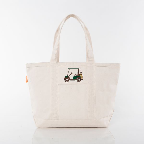 Natural Medium Classic Tote - Golf