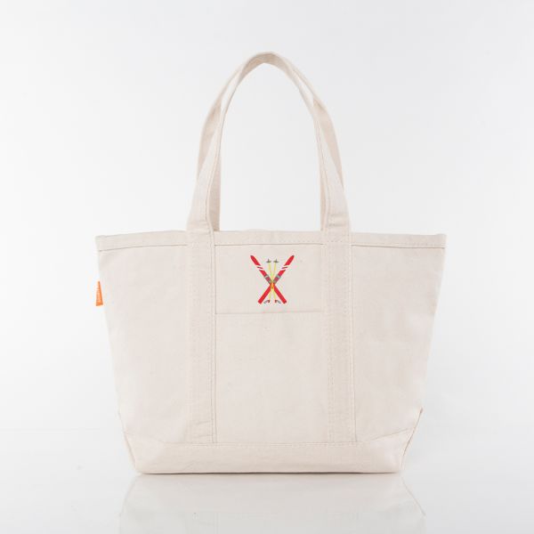 Natural Medium Classic Tote - Ski