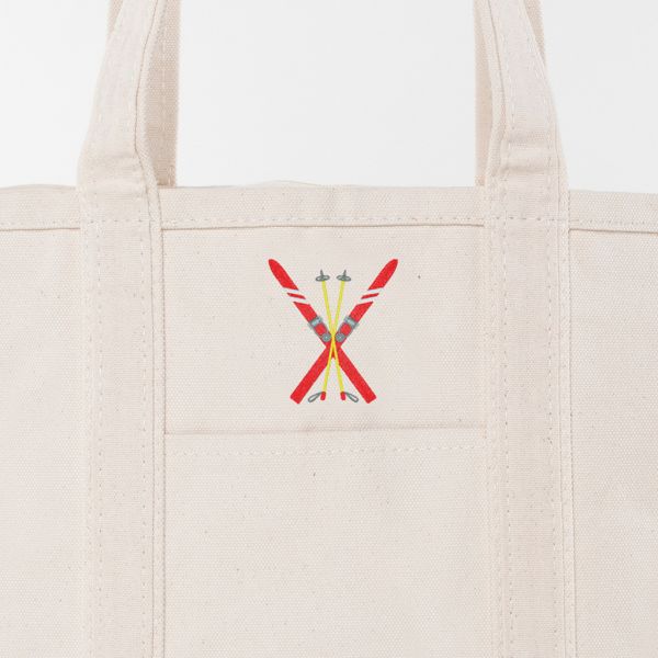Natural Medium Classic Tote - Ski