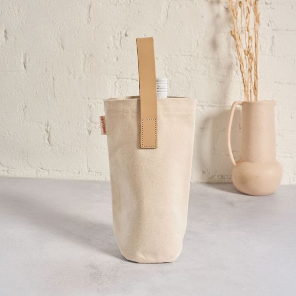 Leather-Grip Wine Carrier