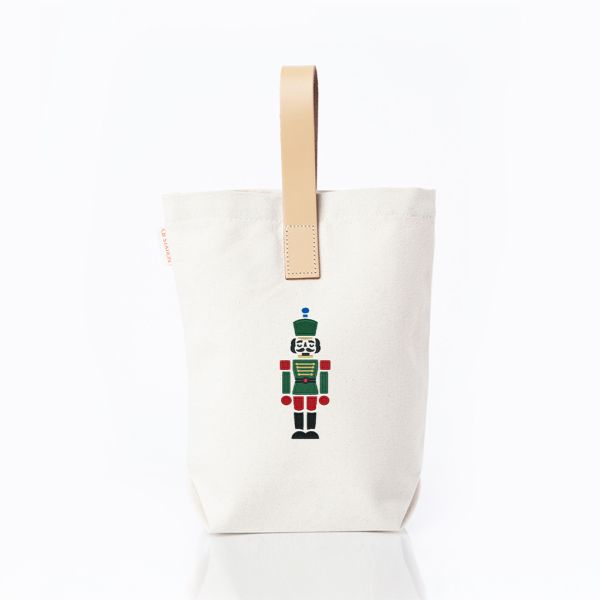 Leather-Grip Wine Carrier for Two Bottles - Nutcracker