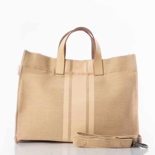 Jute & Leather Satchel