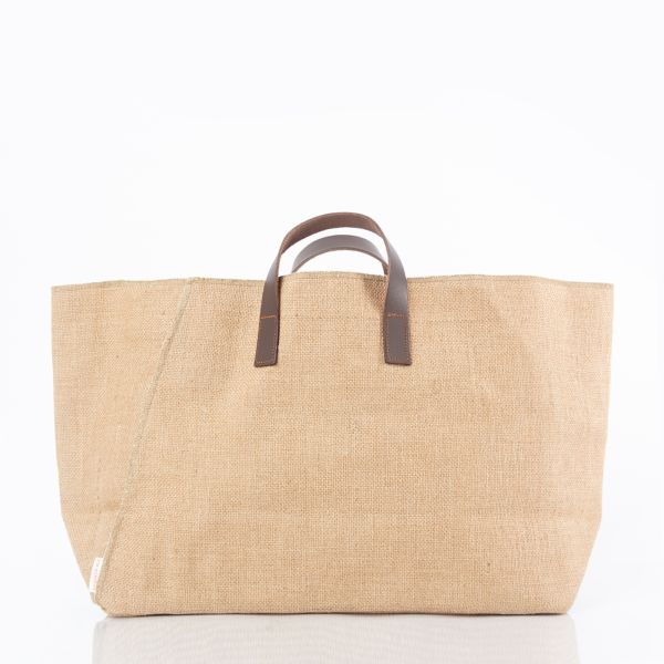 Natural Fiber & Leather Tote