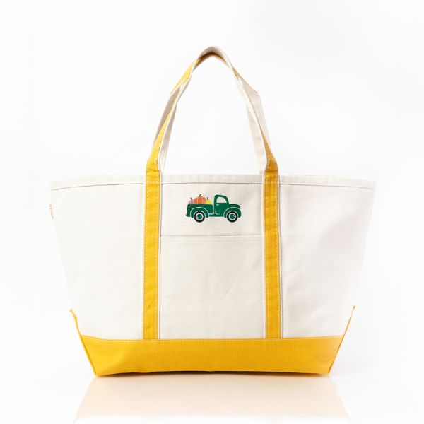 Mustard Large Classic Tote - Fall Truck