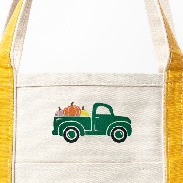 Mustard Large Classic Tote - Fall Truck
