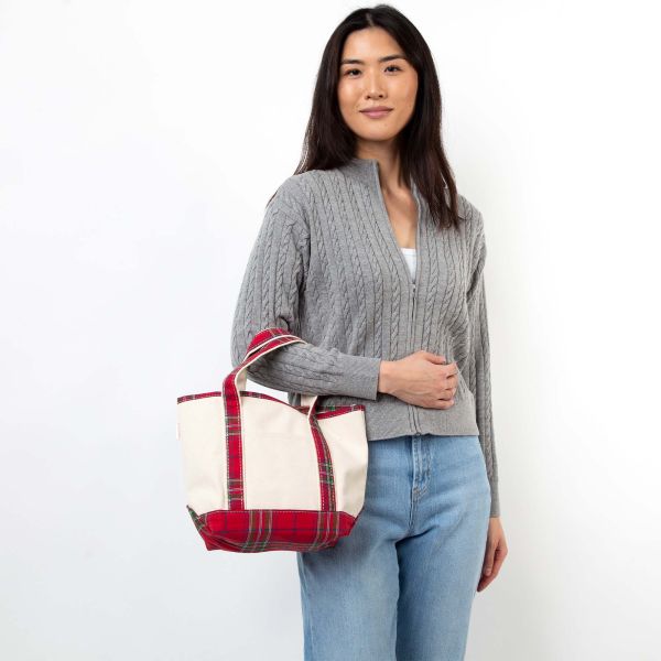 Plaid Handy Open Top Tote