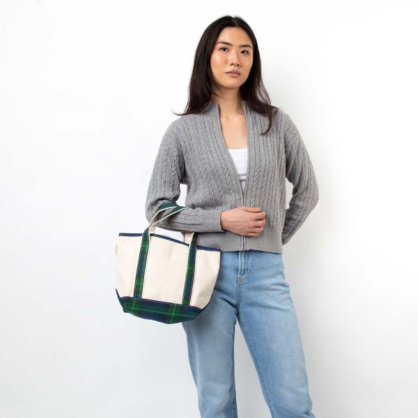 Plaid Handy Open Top Tote