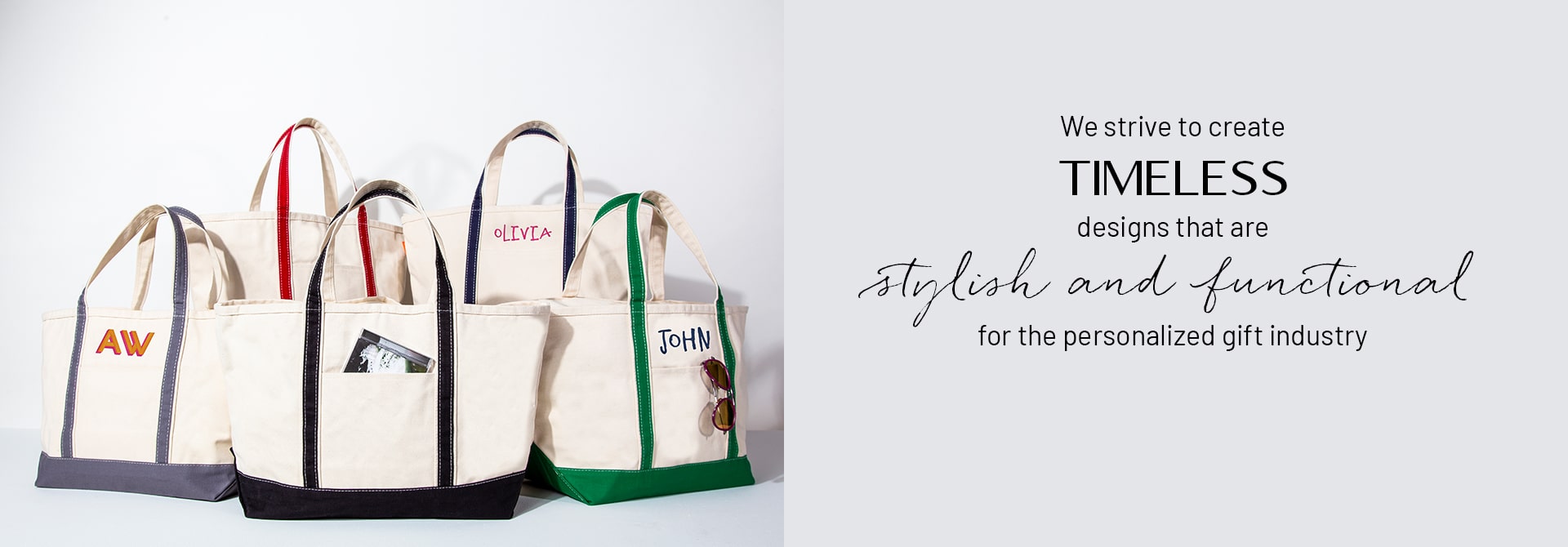 1 set Initial Canvas Tote Bag, Personalized Present Bag, Clutch