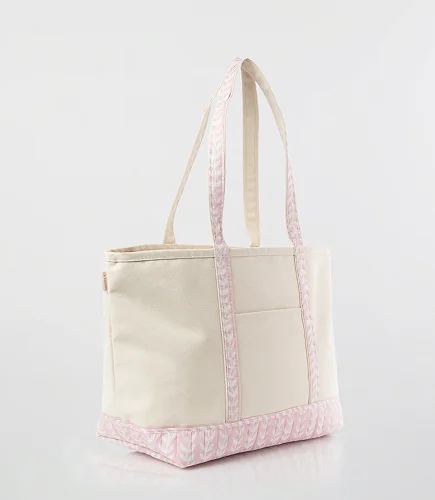 Block print canvas tote bag
