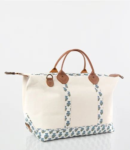 Quilted block print clutch bag