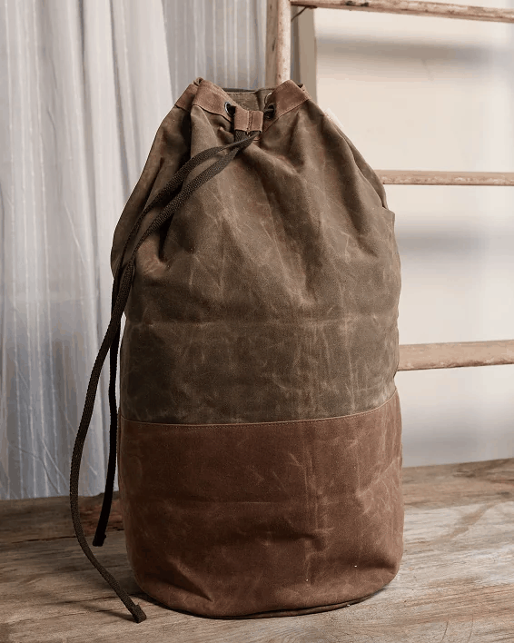 Waxed canvas duffel and travel bags