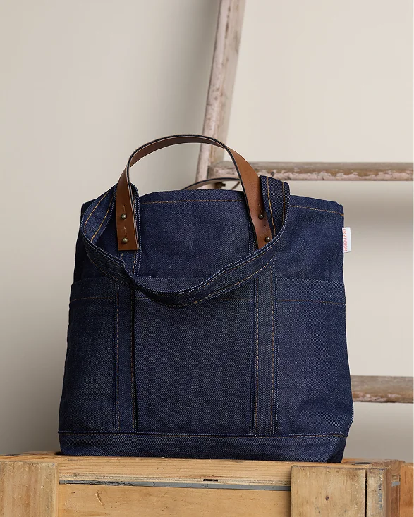 Heritage Denim Crafted Tote in raw denim