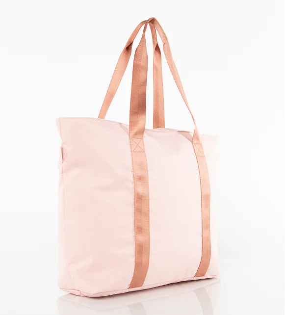 Pink active tote bag with sport stripe detail
