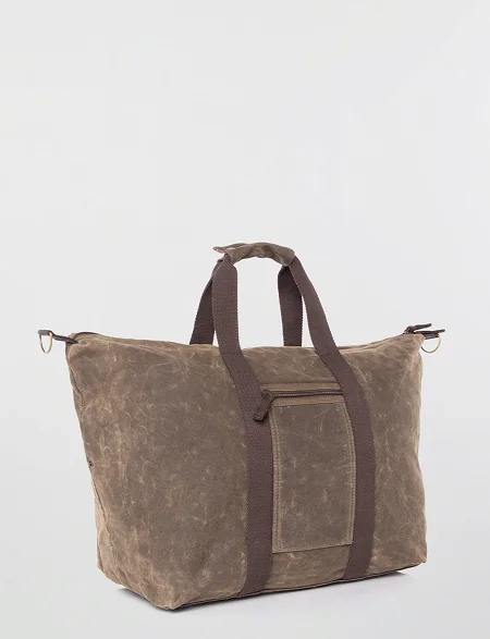 Waxed canvas bag styled as a corporate gift