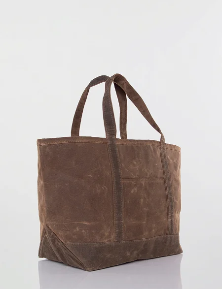 Waxed canvas customer favorite tote bag