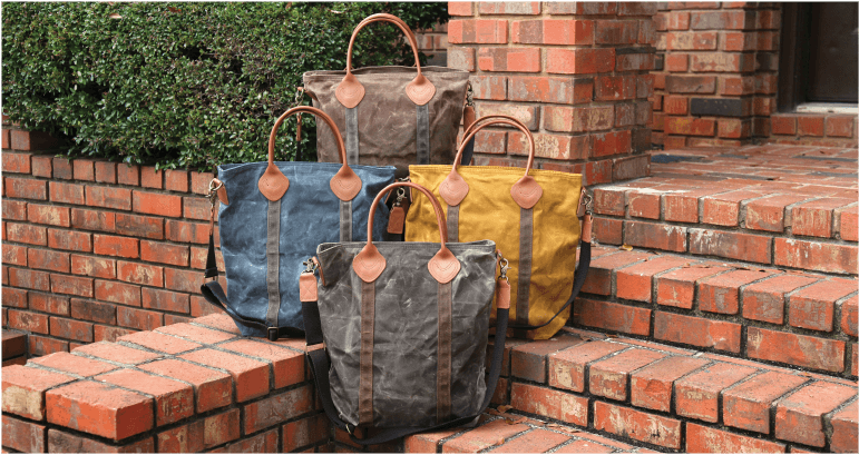 Waxed Canvas Flight Travel Bags