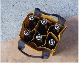 Waxed Canvas 6-Pack Beer Bottle Carrier