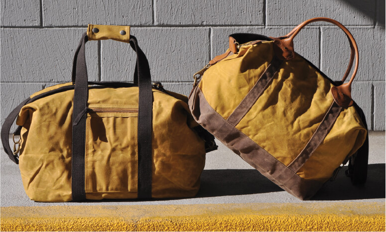 Waxed Canvas Weekender Bags